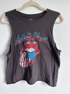 Rolling Stones America Cotton Graphic Muscle Tee size Large